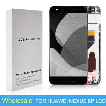 1ШТ 5,7 дюйма для Huawei NEXUS 6P ЖК-дисплей с сенсорной панелью, дигитайзер дисплея Google 6P в сборе, замена на рамку