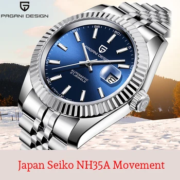 2023 Мужские часы с автоматическим дизайном PAGANI, механические спортивные наручные часы, водонепроницаемые Модные часы для мужчин, военные часы NH35A