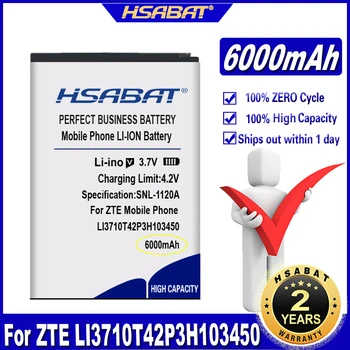 Аккумулятор HSABAT LI3710T42P3H103450 6000 мАч для аккумуляторов телефонов ZTE