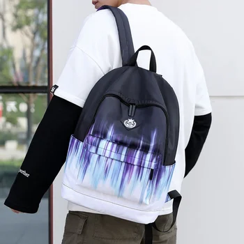 Новый черно-белый школьный ранец, повседневный рюкзак унисекс, легкая женская сумка, школьные сумки для девочек-подростков, мальчиков, колледжей