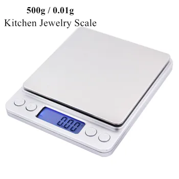 портативные цифровые весы 500 г, 0,01 г, светодиодные электронные весы, почтовые весы для измерения веса пищевых продуктов, Кухонные светодиодные электронные весы