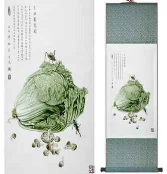 Роспись китайской капусты Украшение домашнего офиса Китайская роспись свитков китайская традиционная художественная роспись