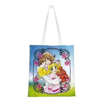 Сумки для покупок Kawaii Candy и Terence, холщовая сумка для покупок из аниме Манги, сумка для покупок через плечо